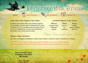 New Website Launch – In Nature Hair Studio – Eastham
