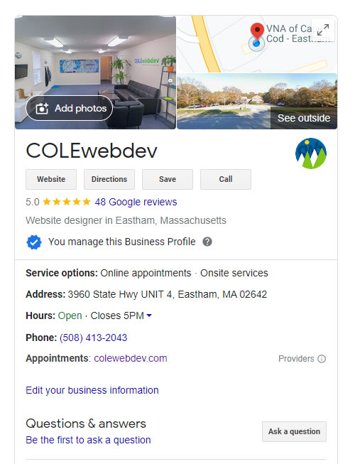 colewebdev-google-my-business-2022