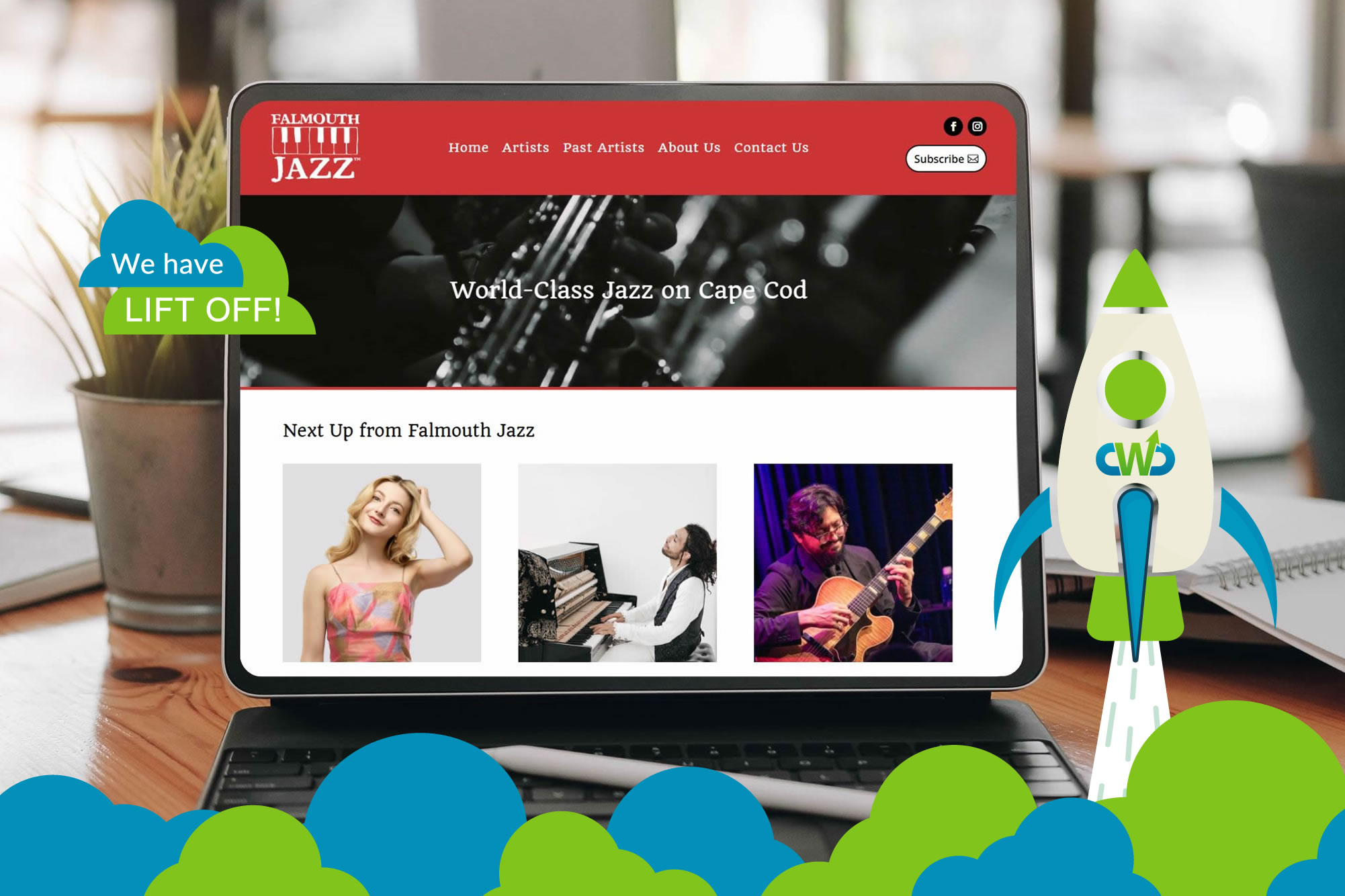We Have Lift Off! Another Website Launch falmouth-jazz-worpress-website-launch